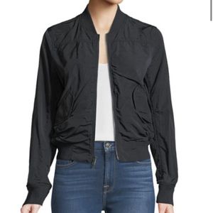 Vince Washed Shrunken Bomber Jacket Navy S